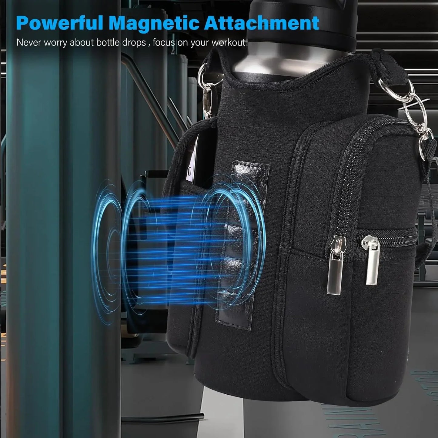 Magnetic Gym Phone & Bottle Bag