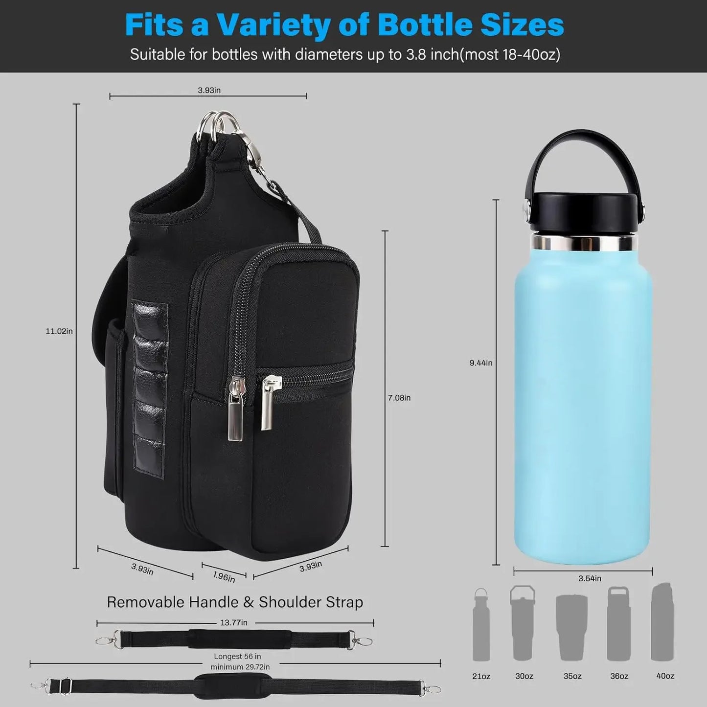 Magnetic Gym Phone & Bottle Bag